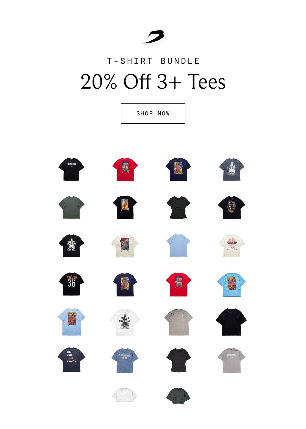 20% Off 3+ Tees
