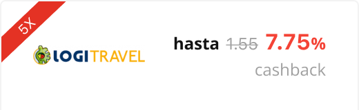 Logitravel x5 hasta 7.75% cashback