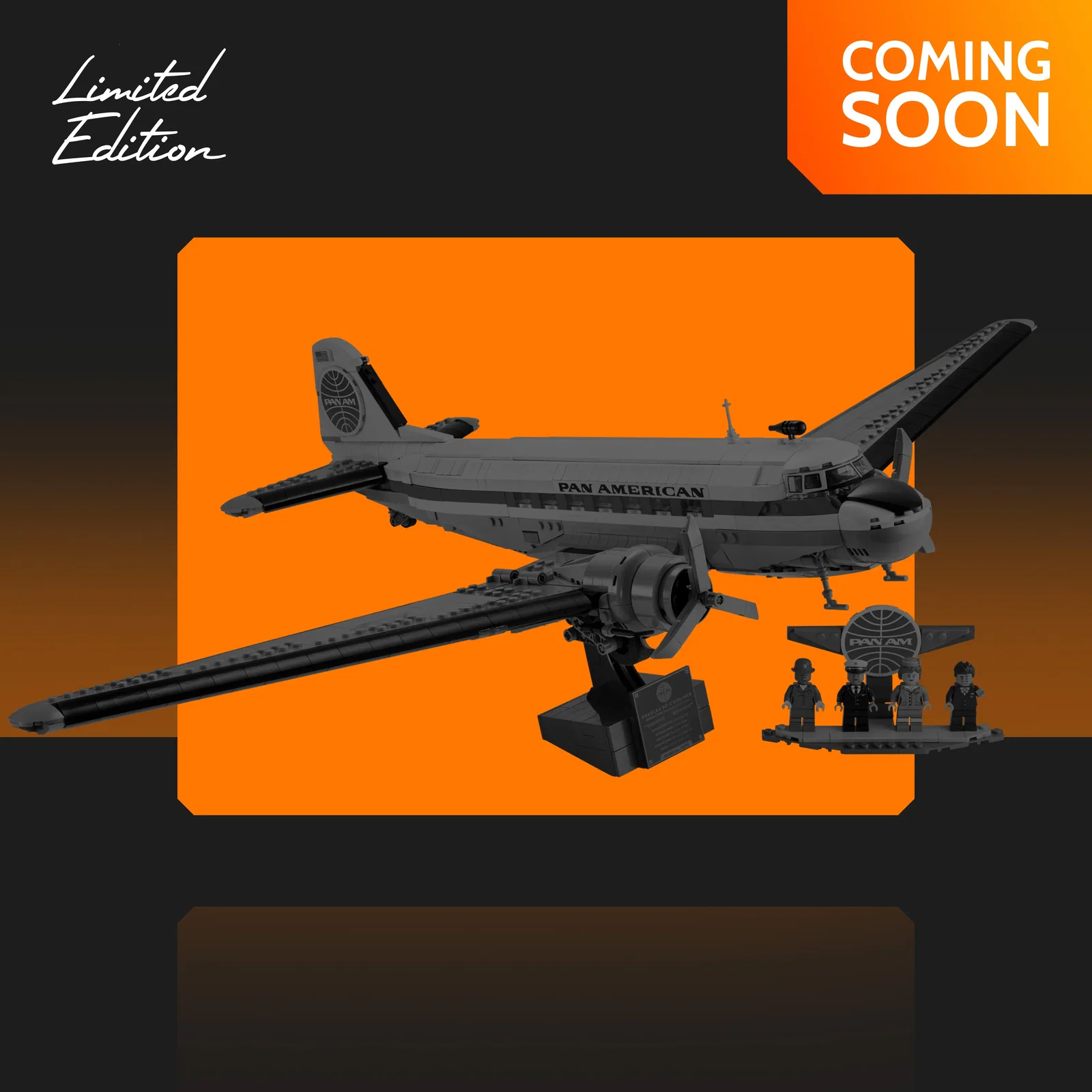 Image of Limited Edition Display Case for LEGO® Icons: Douglas™ DC-3™ PAN AM® Airliner (11378)