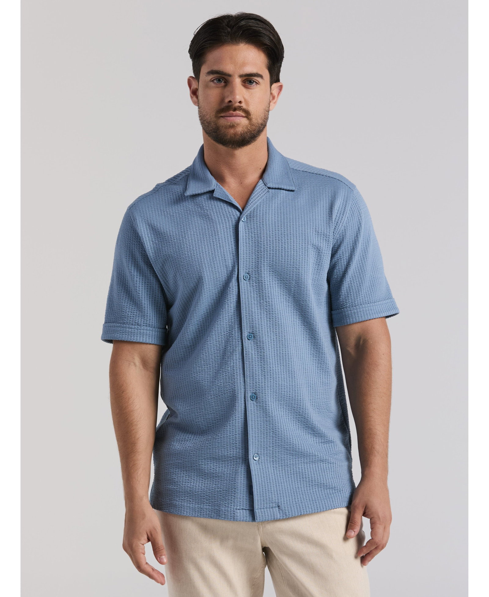 Image of Seersucker Knit Shirt