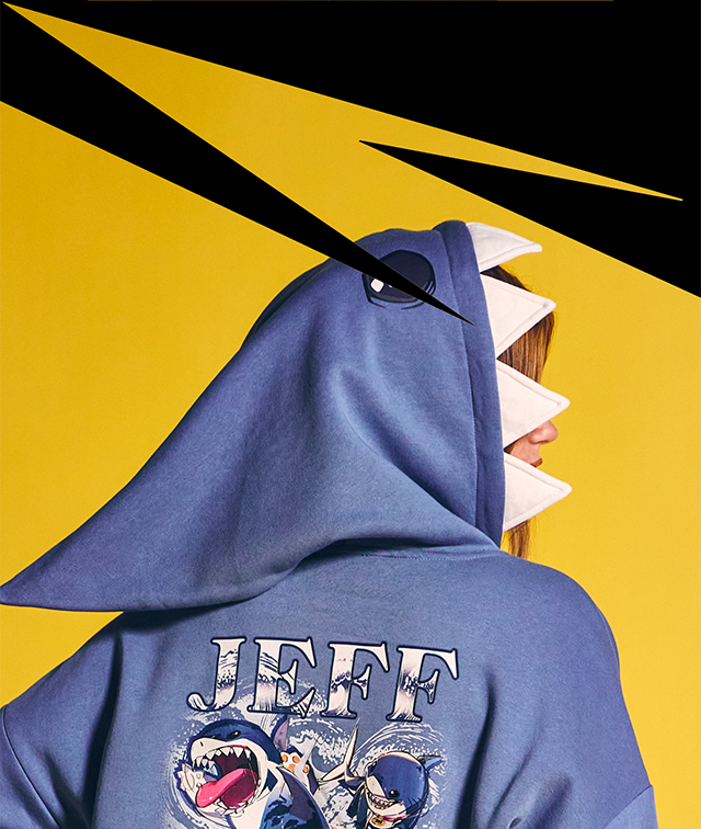 Marvel Rivals. Jeff the Land Shark Reversible Hoodie. Shop Now
