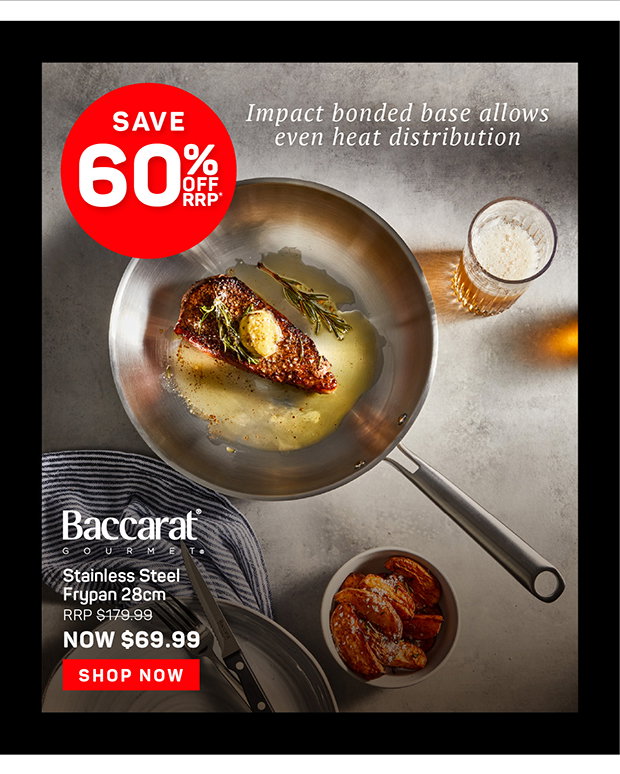 Baccarat Gourmet Stainless Steel Frypan 28cm