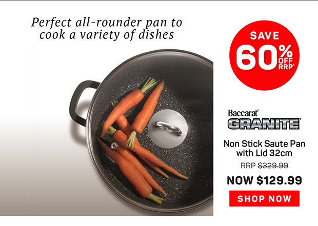 Baccarat Granite Non Stick Saute Pan with Lid 32cm