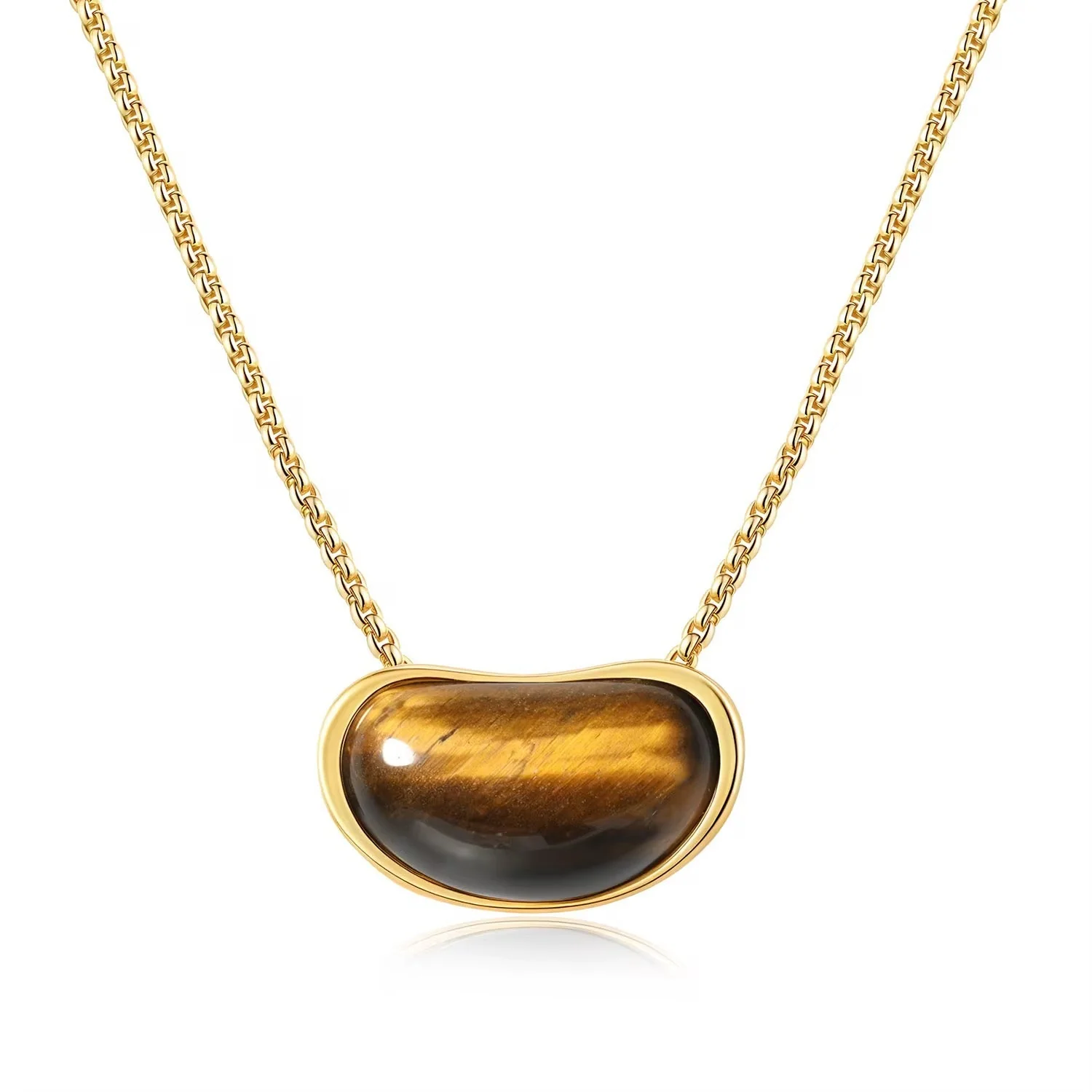 Image of Angie Tiger Eye Pendant Necklace
