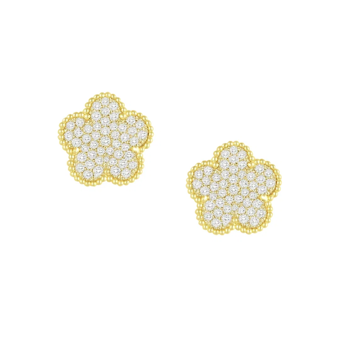 Image of Adeline Clover Pave Stud