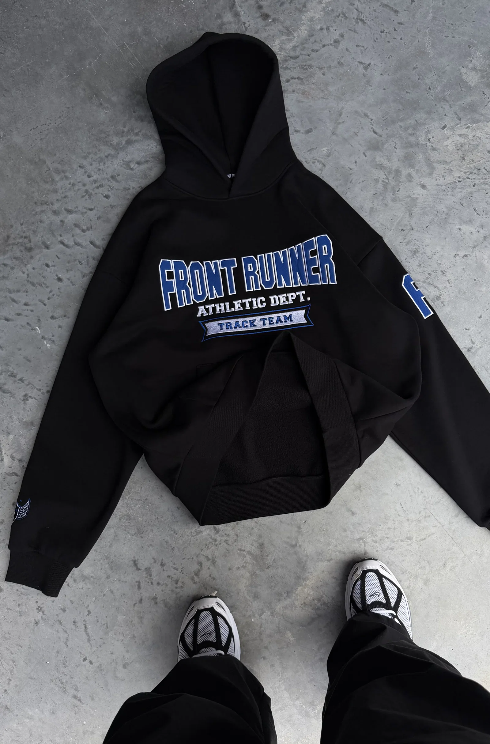 Image of Athletic Department Hoodie - Black Cobalt