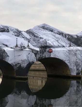 How JR Transformed Paris's Oldest Bridge Into a Massive Grotto