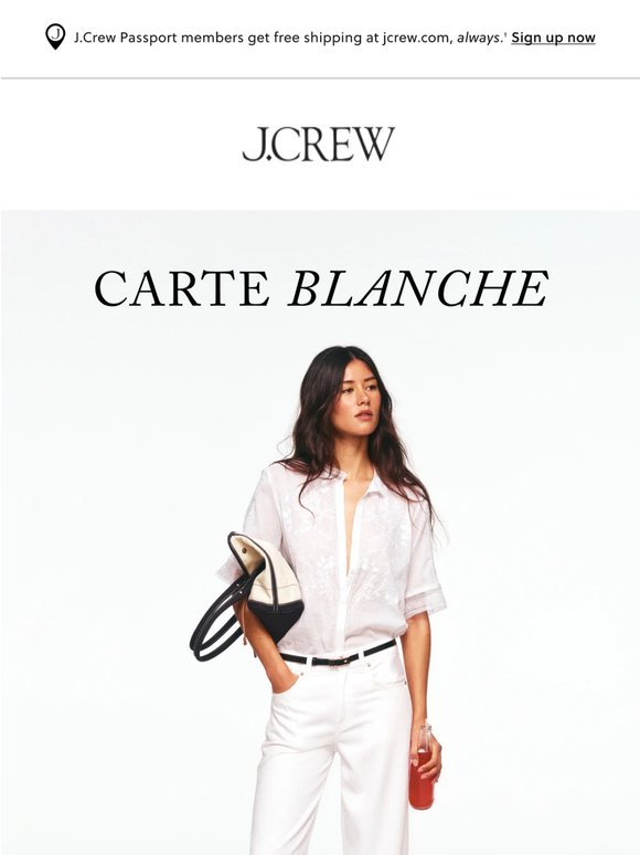 Carte blanche: the white edit