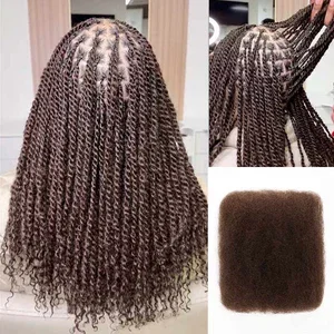 Image of QVR Dark Brown Afro kinky Bulk Hair Extensions For Braiding Dreadlock Human Hair
