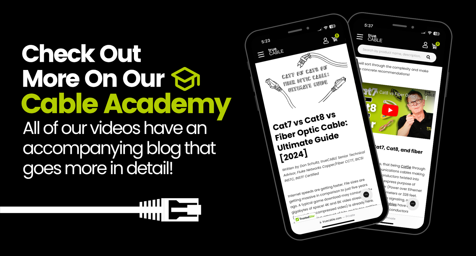 Check out more on our Cable Academy: All of our videos have an accompanying blog that goes more in detail!