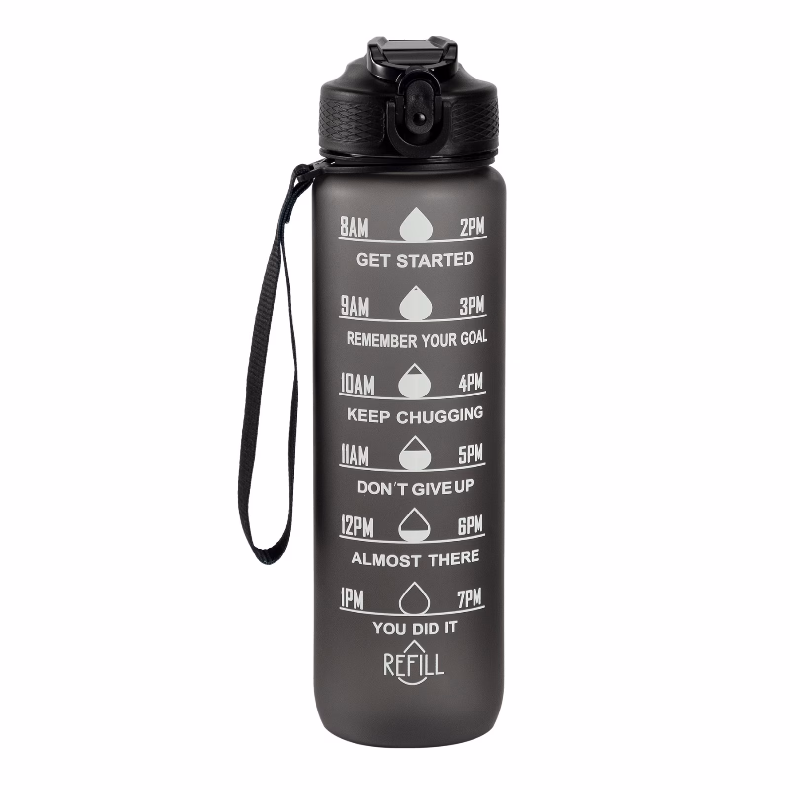 MOTIVATION BOTTLE | Motivasjonsflaske Sort