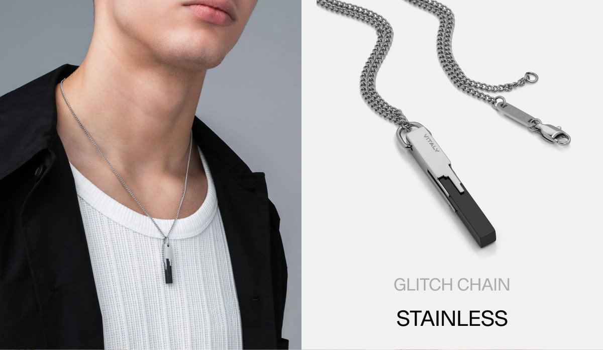 Glitch chain. Stainless.