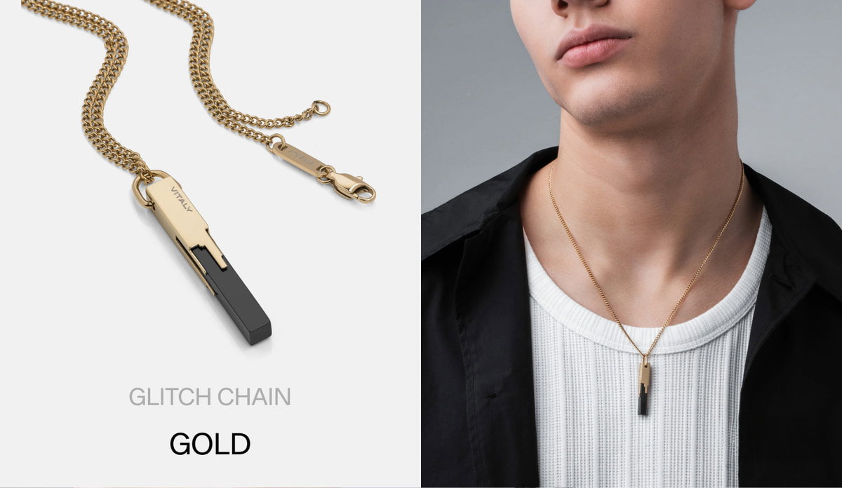 Glitch chain. Gold.