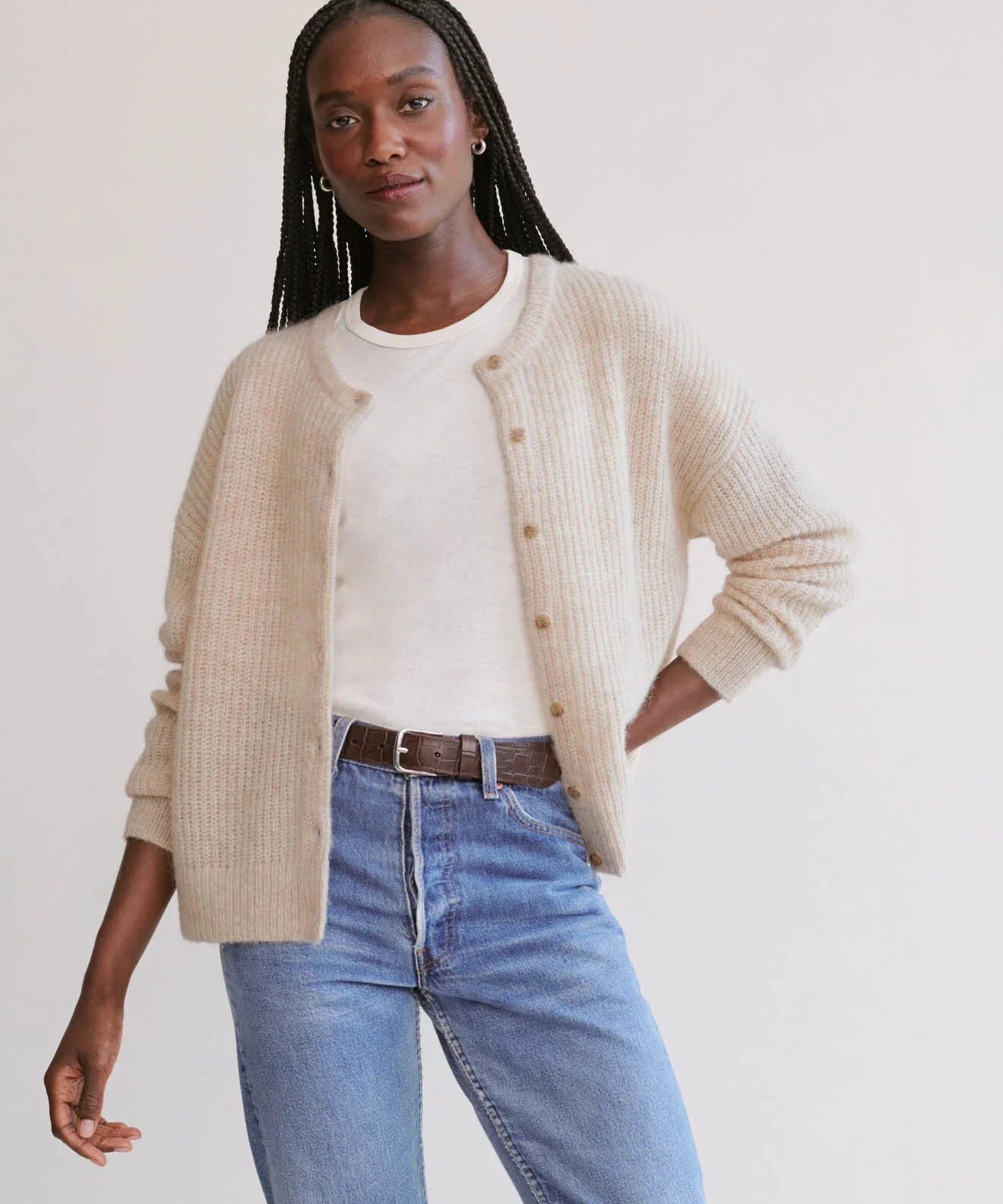 Image of Hayes Crewneck Cardigan