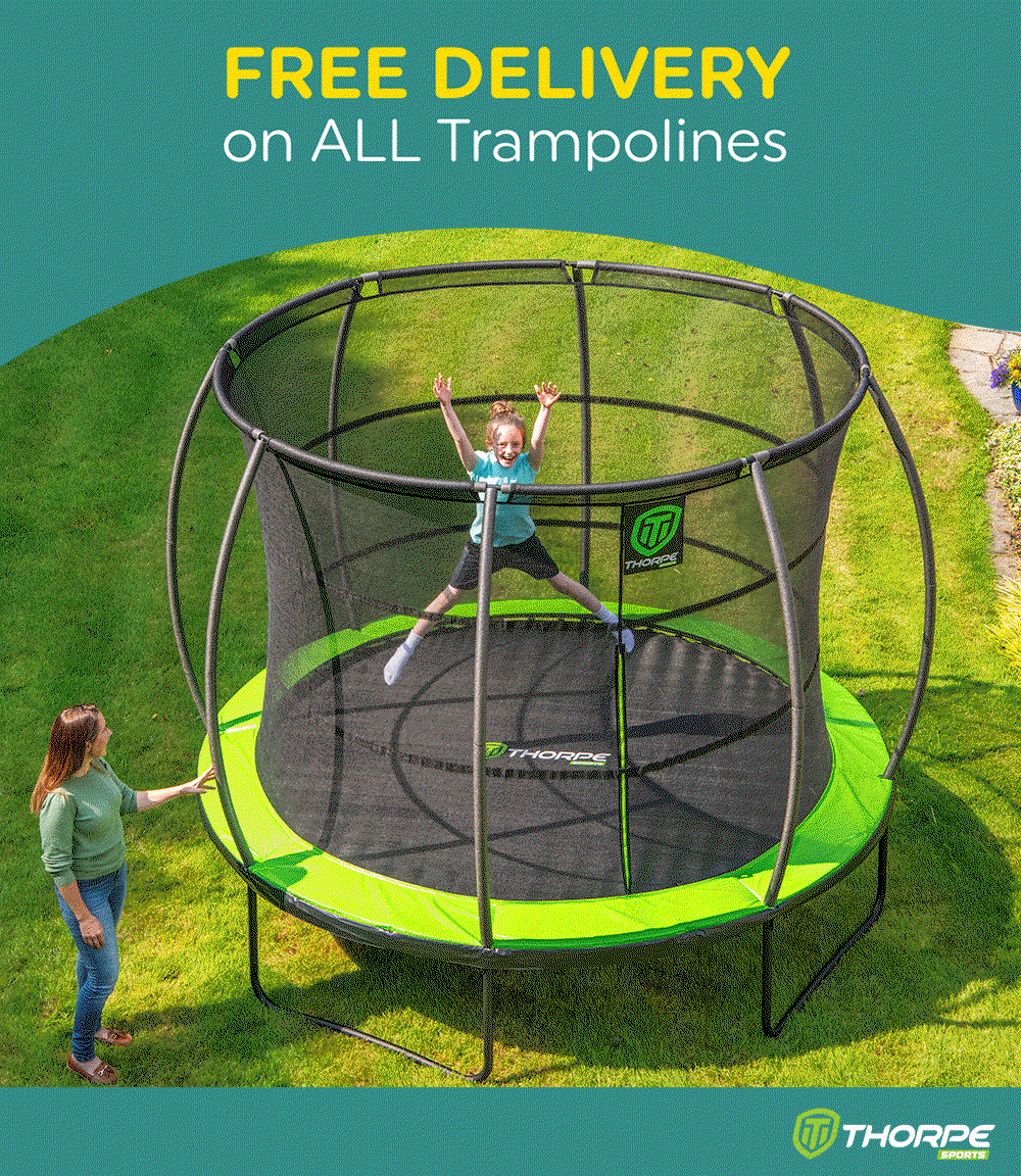 10ft Thorpe Sports Trampoline with Enclosure Net