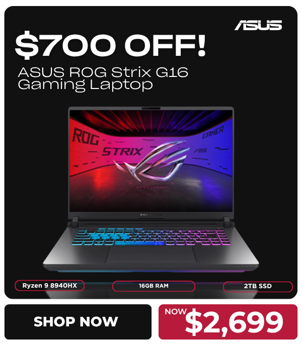 $700 OFF! ASUS ROG Strix G16 Gaming Laptop