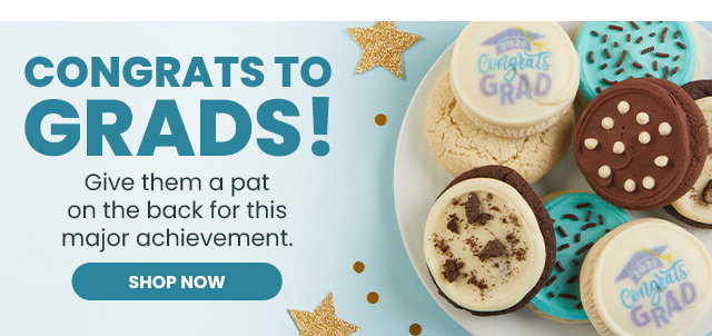 Congrats to Grads! Give them a pat on the back for this major achievement. 