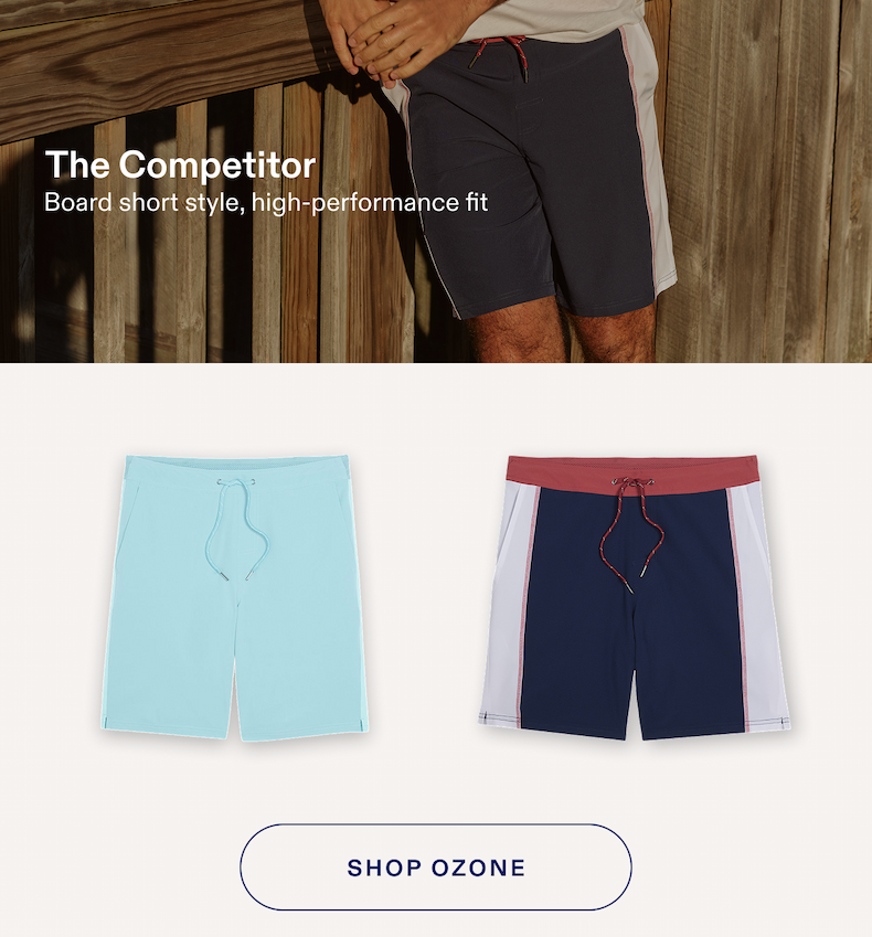 The competitor Board short style, high-performance fit SHOP OZONE
