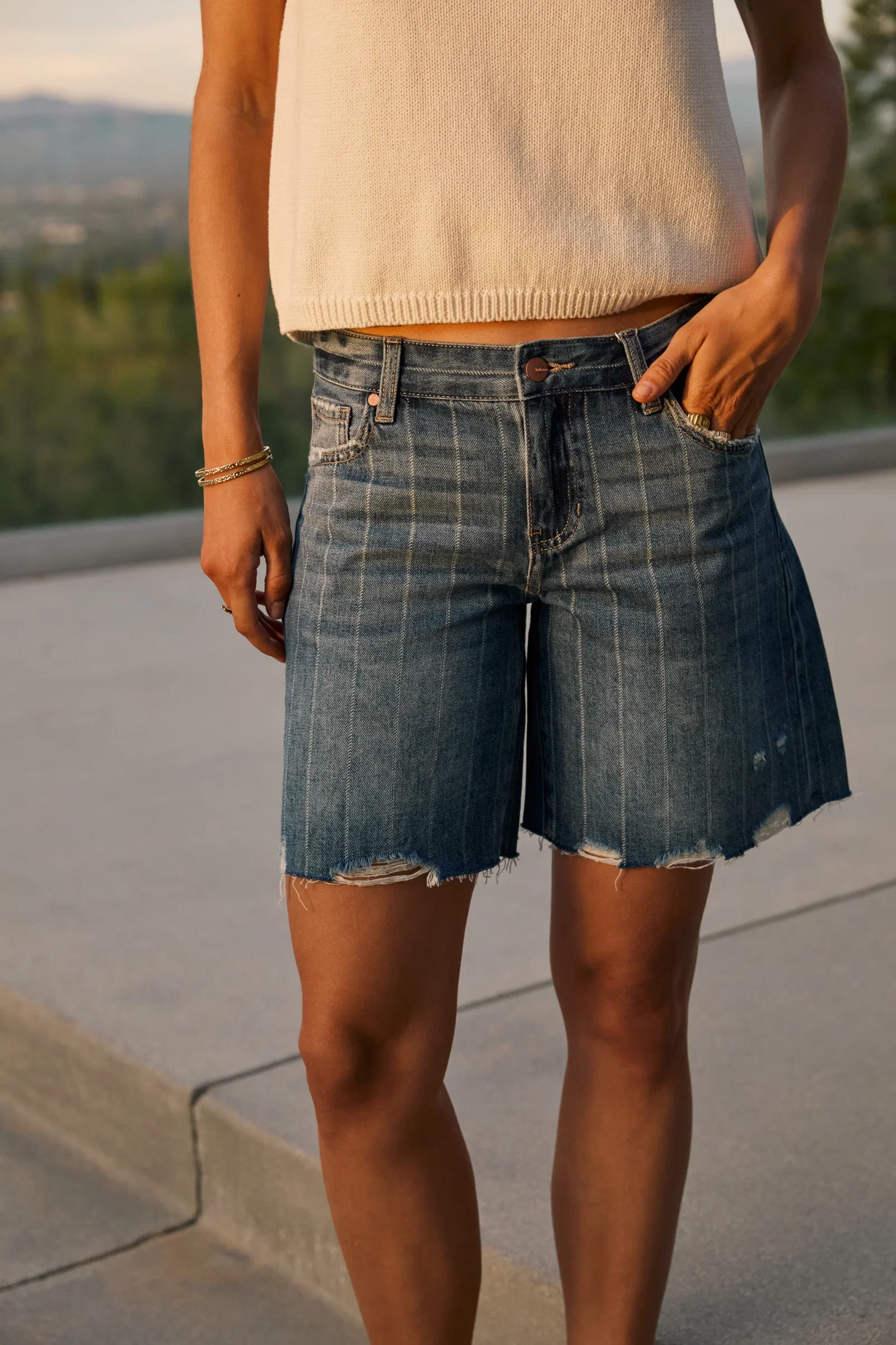 Image of Quincy Denim Shorts
