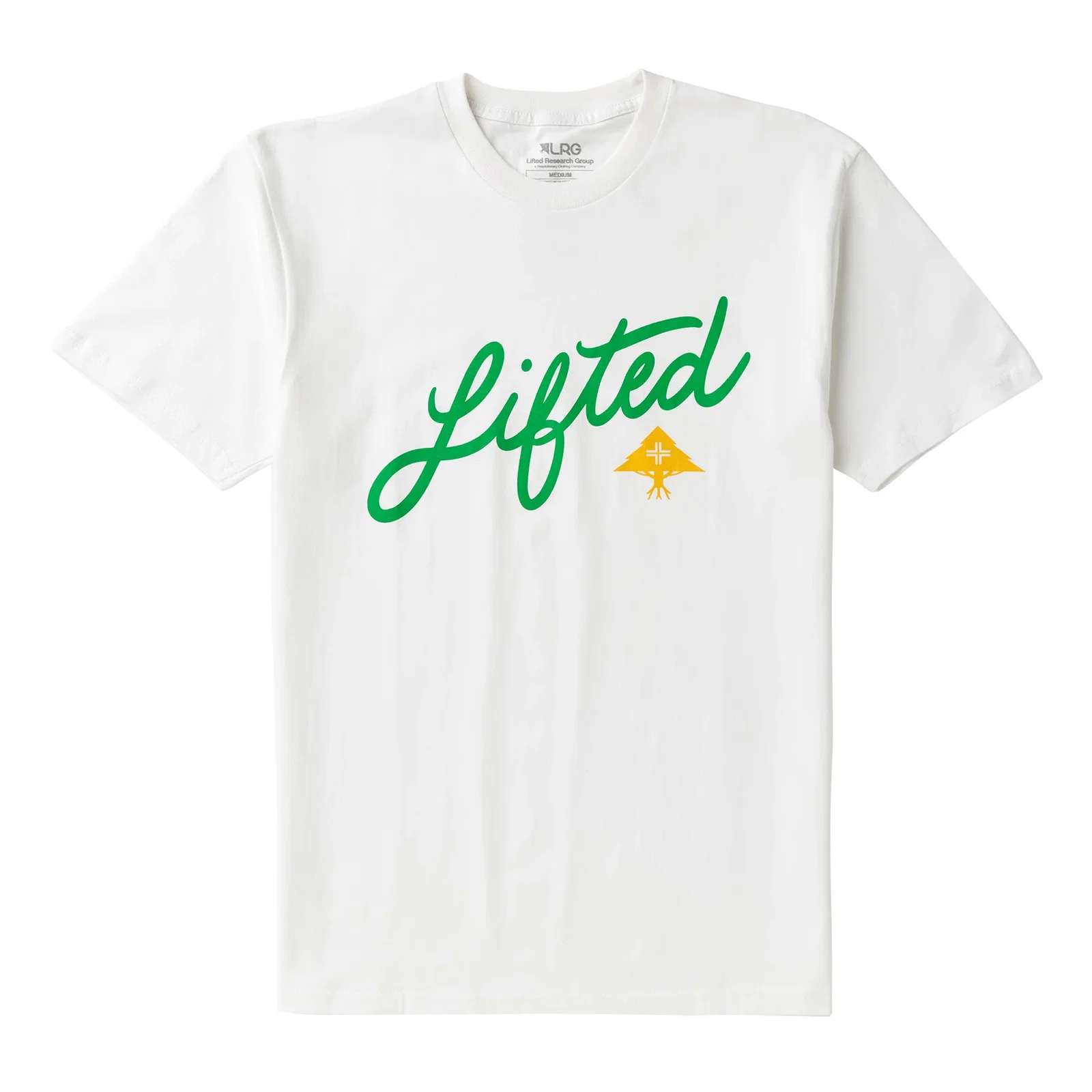 Image of 4700 ANGLED SCRIPT TEE - WHITE