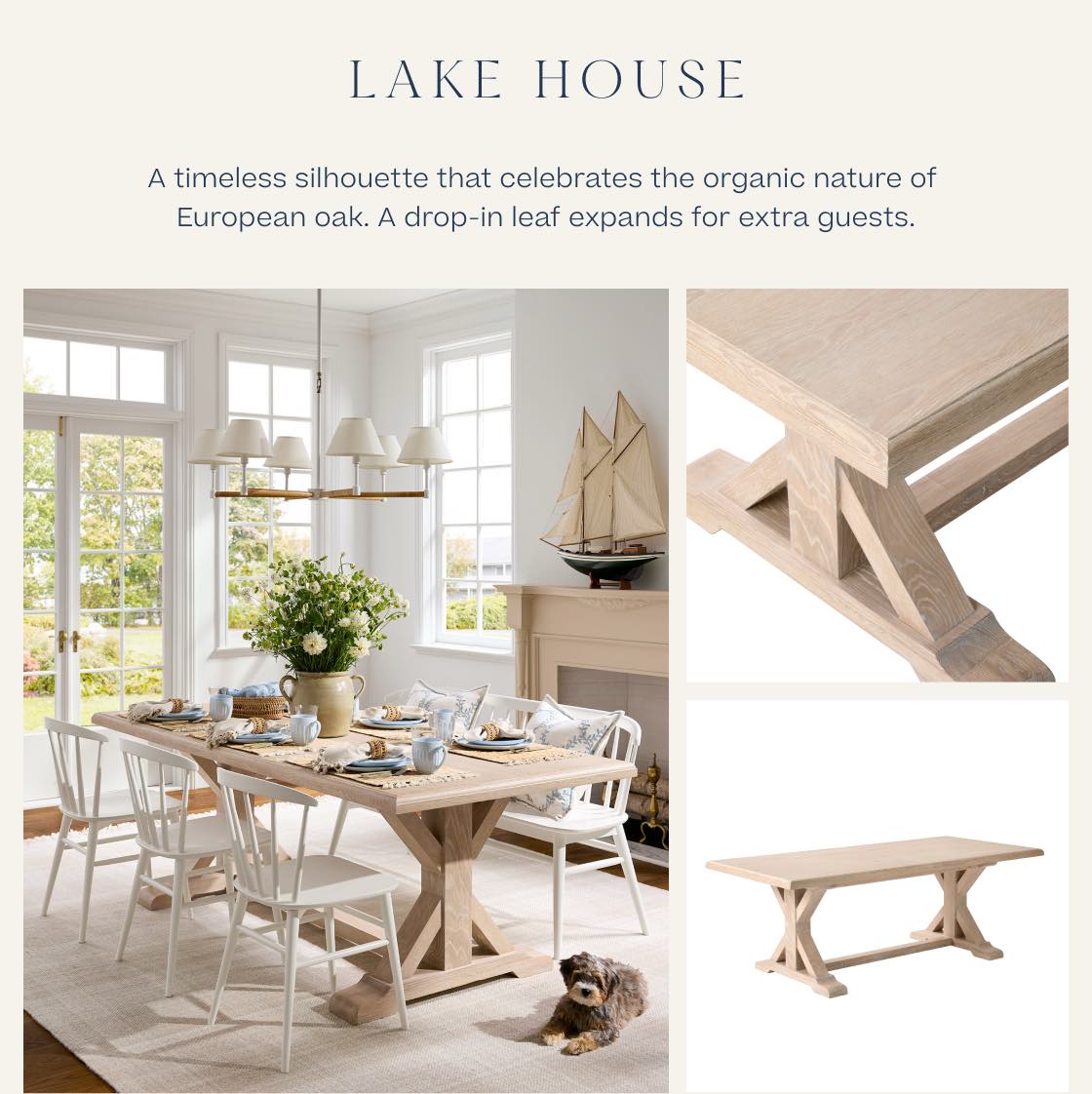 Lake House Expandable Dining Table