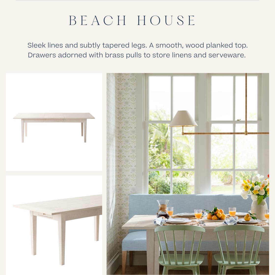 Beach House Expandable Dining Table