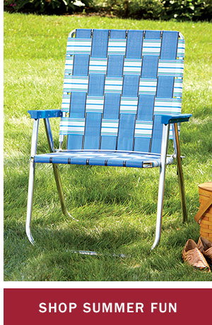 Shop Summer Fun. American-Made Extra-Wide Webbed Folding Lawn Chair