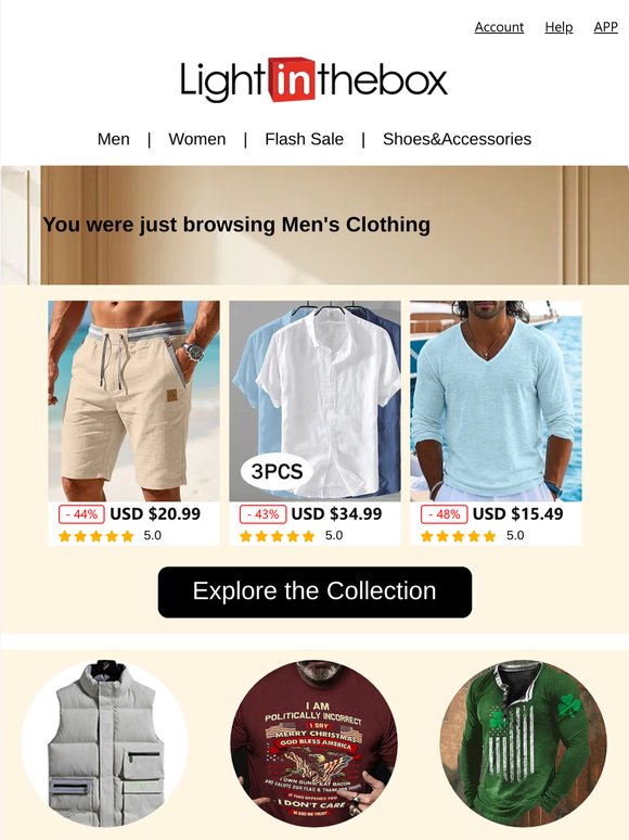 More Men's Clothing Picks You Might Like