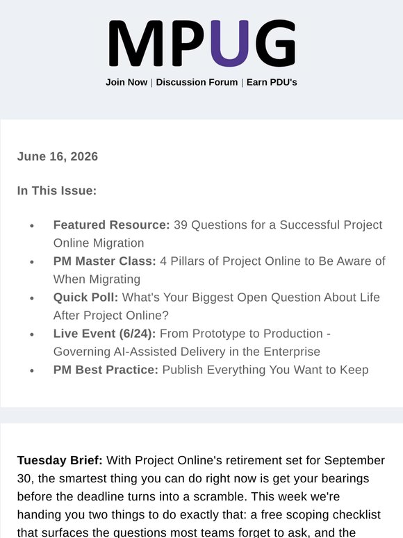 Migrating off Project Online? Ask these 39 questions first