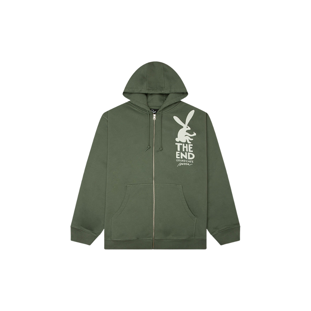 End The Bunny Zip Hooded Sweatshirt - Green