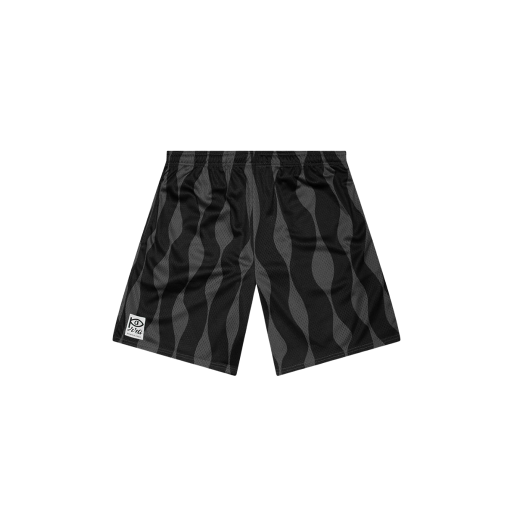 Waved Mesh Shorts - Black