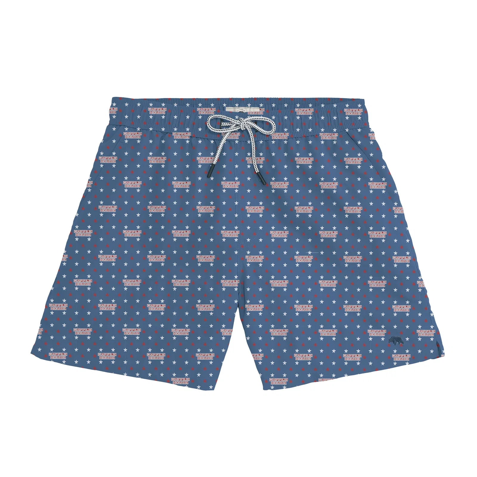 Image of Waffle House Stars Swim Trunk - Ensign Blue