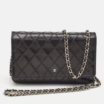 CC Black Quilted Leather Walle
