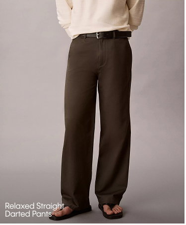 Relaxed Straight Darted Pants