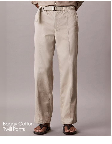 Baggy Cotton Twill Pants