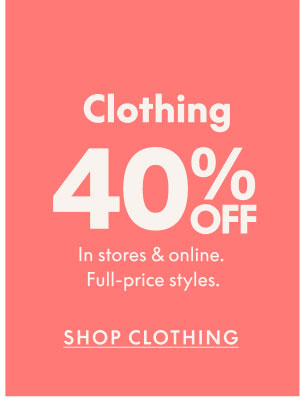 Clothing 40% Off