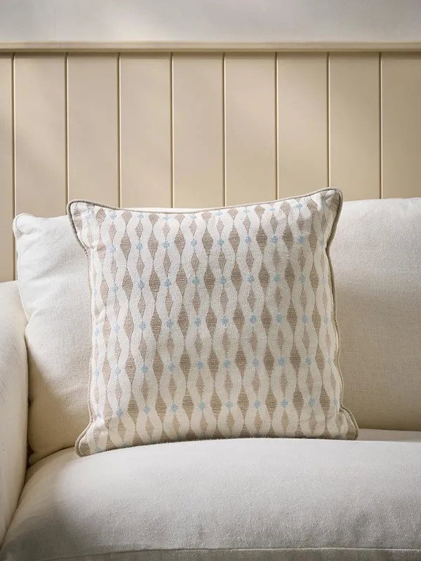 Embroidered Ikat Cushion