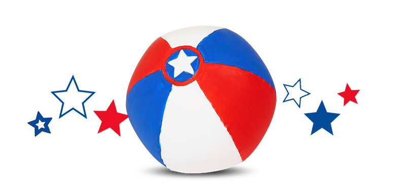 Colorations® 4th of July Kick-Off Celebration Beach Ball Craft Kit - Makes 12 Crafts