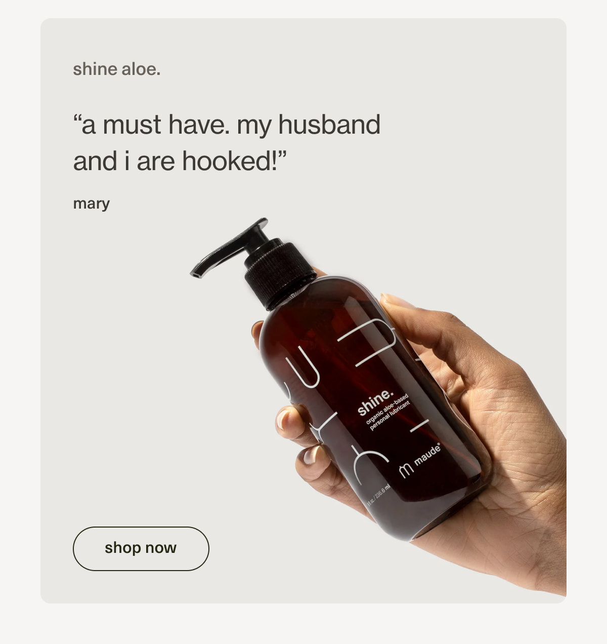 shine aloe. | “a must have. my husband and i are hooked!” - mary | [ shop now ]