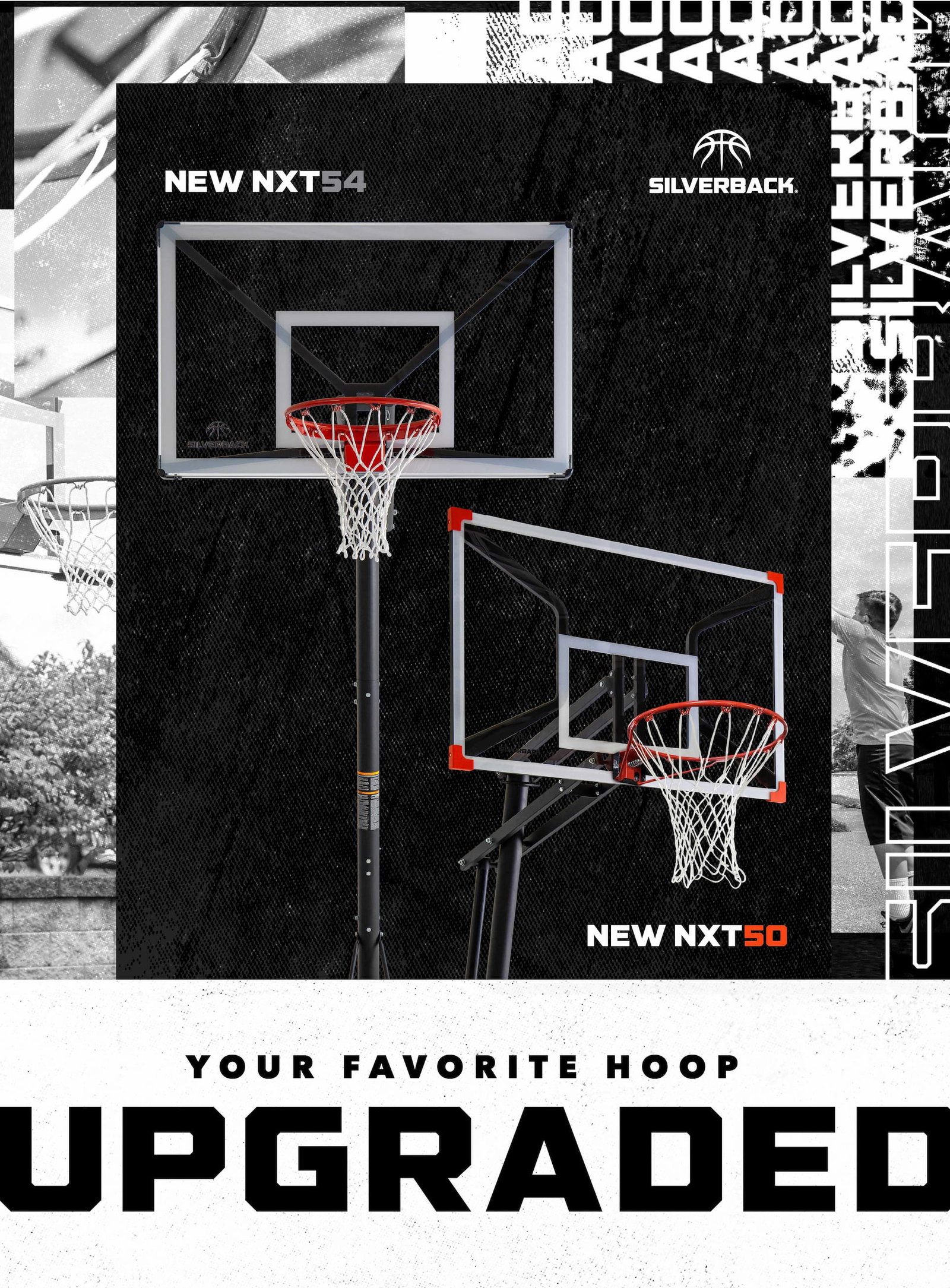 all-new silverback basketball nxt portable hoop series