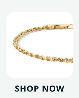 Gold toned bracelet with intertwined rope links. Click here to shop now