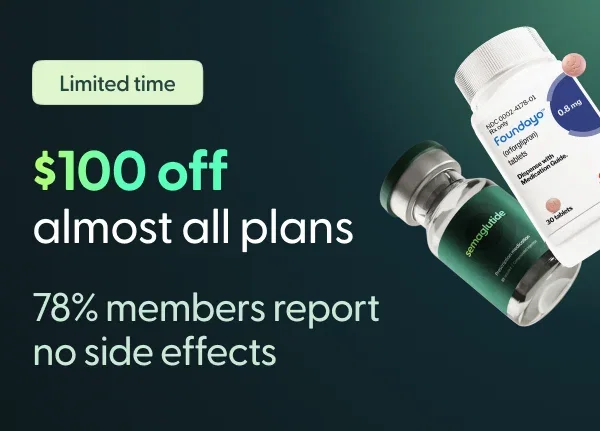 Limited time: Up to $100 off today's purchase. 78% of Found members achieve clinically significant loss within the first 6 months
