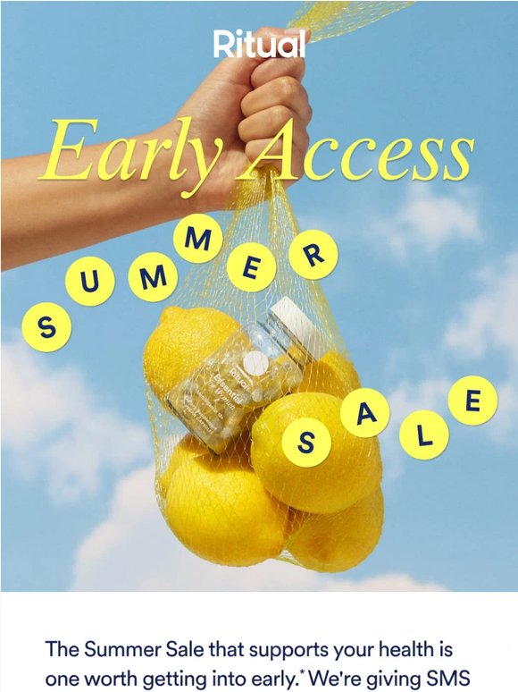 Be the first to know about our Summer Sale.