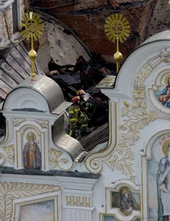 Russian Strike Damages Ukrainian Monastery, Art Museum