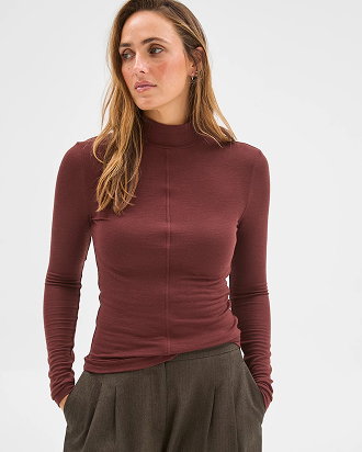 Preview long sleeve luxe layering knit skivvy top