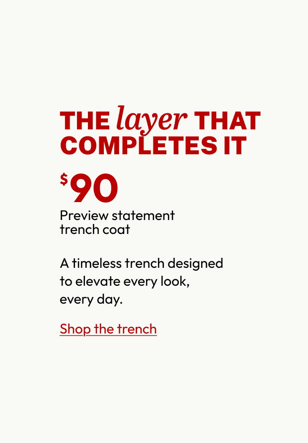 Preview statement trench coat