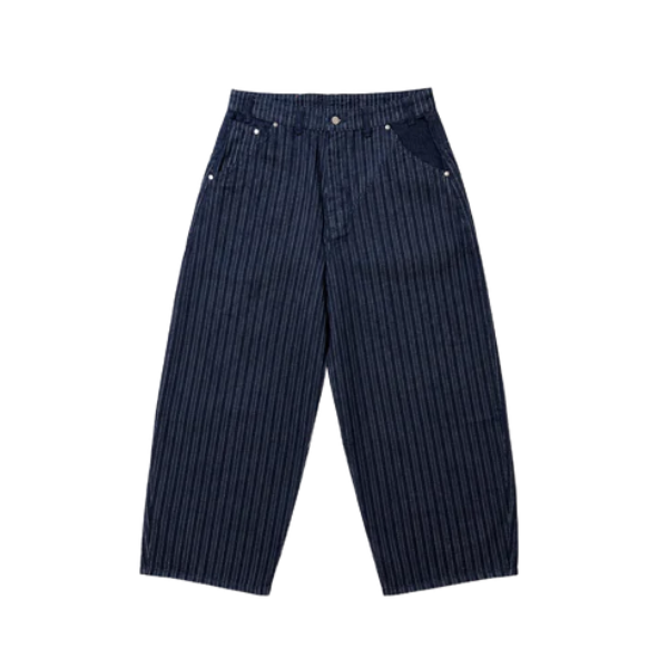 Striped barrel jeans