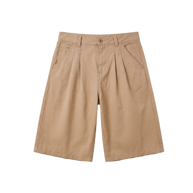 Pleated Bermuda shorts