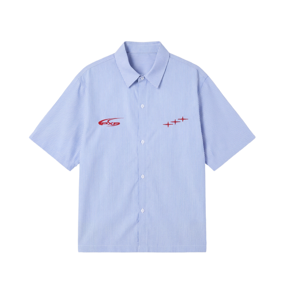 Short-sleeved striped shirt