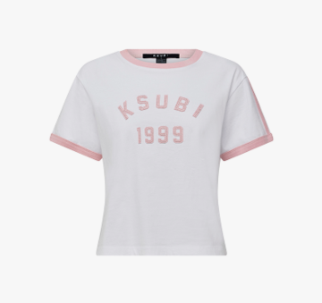 VARSITY SHRUNKEN TEE WHITE QUARTZ